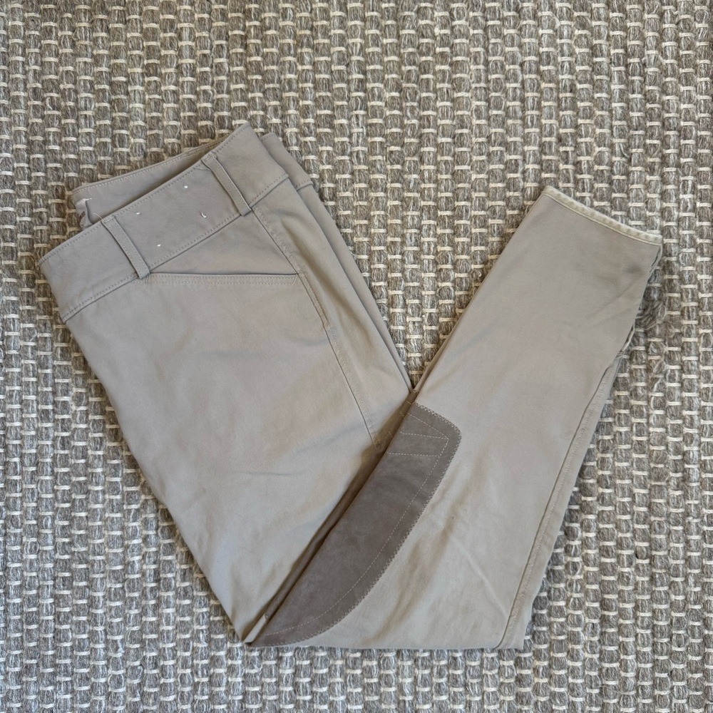 The Tailored Sportsman Mid Rise Front Zip Tan Breeches